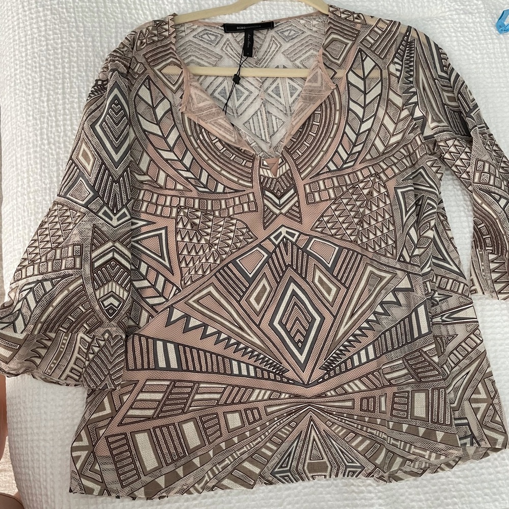 BCBG Geometric Top